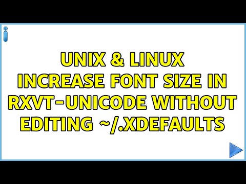 Unix & Linux: Increase font size in rxvt-unicode without editing ~/.Xdefaults (2 Solutions!!)