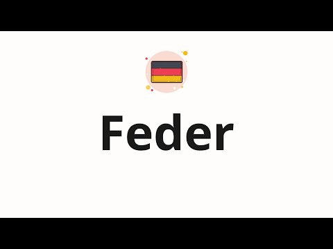 How to pronounce Feder
