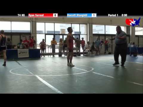 Ryan Forrest vs. Barrett Stanghill at 2013 Junior Nationals - FILA - GR