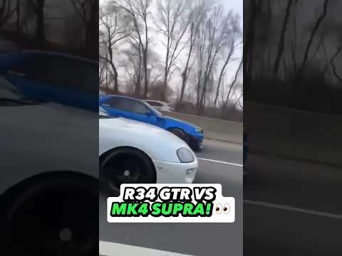 R34 GTR VS Mk4 Supra Street Racing… Who Won? #nissanskyline #supra #mk4supra #r34gtr #streetracing