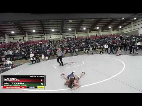 77 Lbs Champ. Round 1 - Jack Holman, Juab Wrestling Club Vs Grady Swalberg, Sanderson Wrestling Ac
