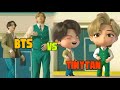 BTS Vs TinyTAN Dynamite Reality Vs Animation