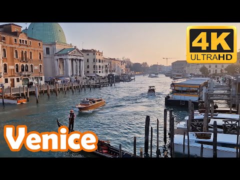 Venice Walking Tour at Sunset (4K UHD) 2023