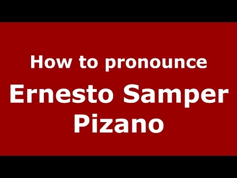 How to pronounce Ernesto Samper Pizano (Colombian Spanish/Colombia)  - PronounceNames.com