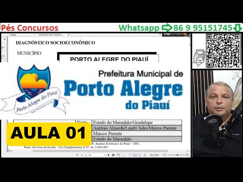 PORTO ALEGRE DO PIAUÍ AULA 01 - CONHECIMENTOS SOBRE O MUNICÍPIO