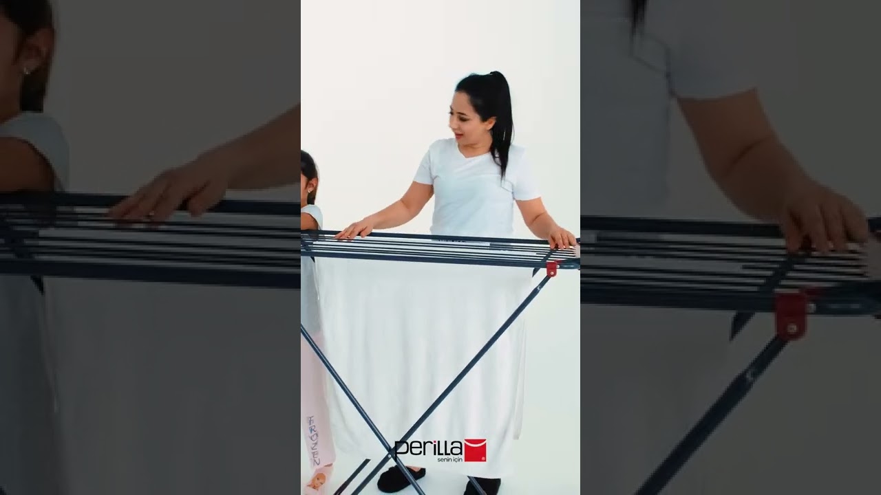 Séchoir à linge en métal renforcé épais Perilla Avrora video thumbnail