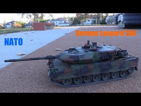 RC Tanks: NATO German Leopard 2A6 Main Battle Tank Remote Control on Patrol