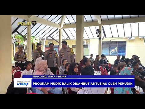 POLRES PEMALANG BERANGKATKAN 2 BUS MUDIK BALIK GRATIS