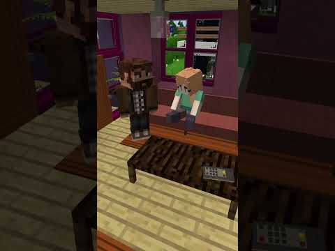 GUYS vs GIRLS - WHEN YOU HAVE TASKS IN THE HOUSE |  MINECRAFT #SHORTS