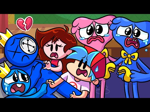 The DEATH of BLUE! So Sad Story! 🎤 FNF Rainbow Friends Roblox Animation