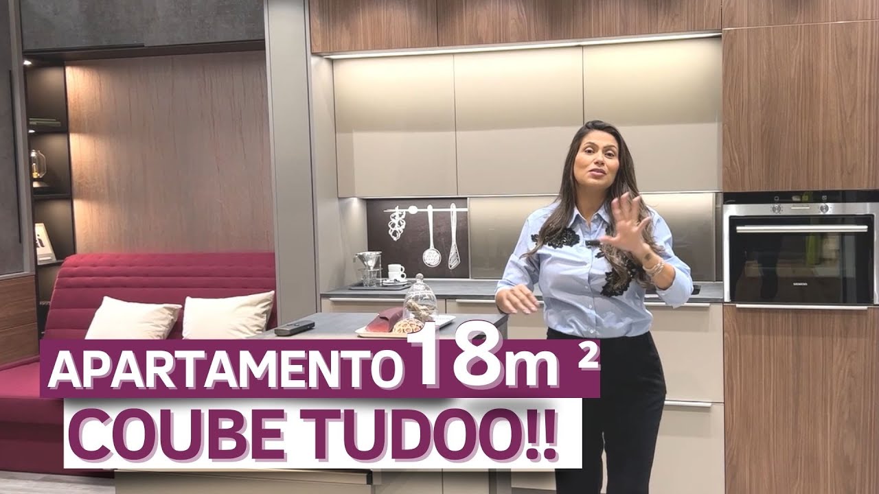 Tour  Apartamento dos Sonhos 18m² com armário planejado! • Larissa Reis Arquitetura
