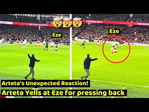 Arteta’s Reaction to Eze’s Hattrick in Arsenal Vs Tottenham 4-1