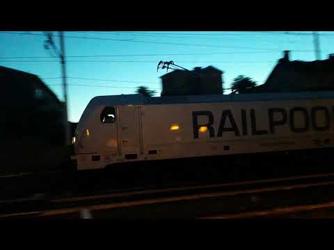 E494 Railpool isolata in partenza da Mortara
