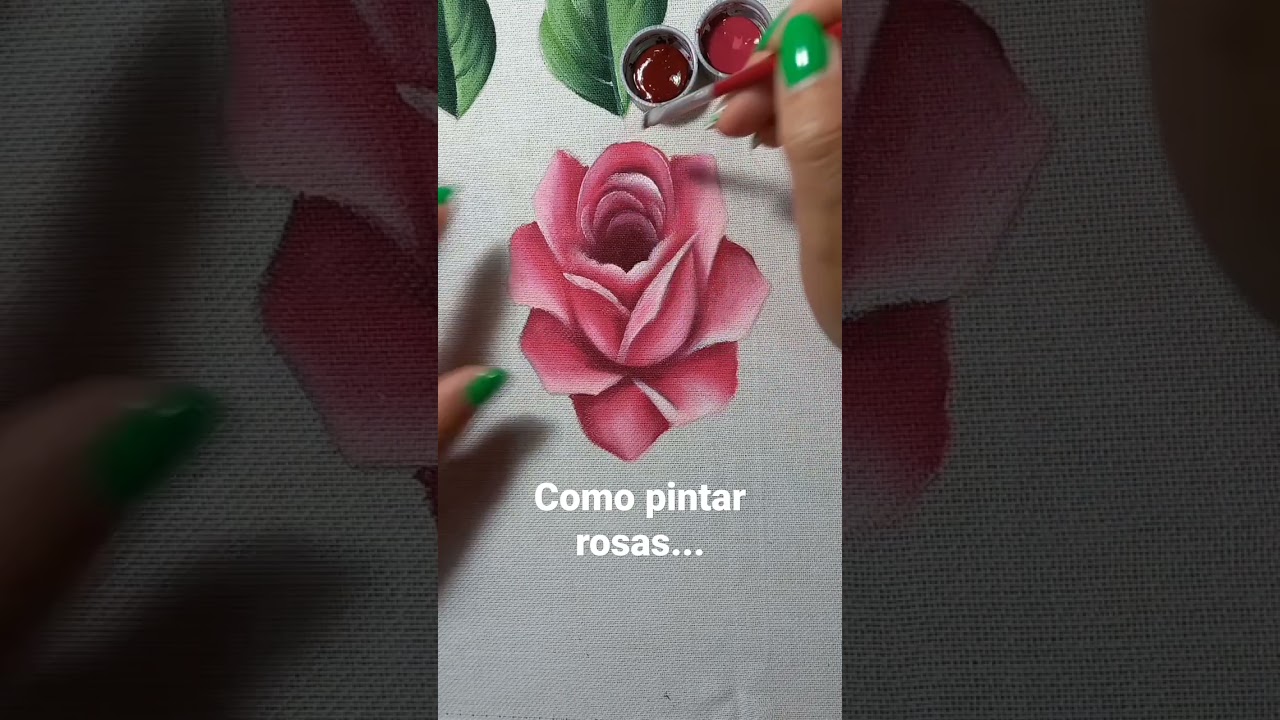 Como pintar rosas! vídeo completo no canal