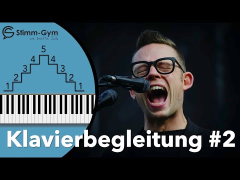 KLAVIERBEGLEITUNG FÜR GESANGSÜBUNGEN - Für Männer (Mittlerer Stimmumfang / 5-Ton-Skala)