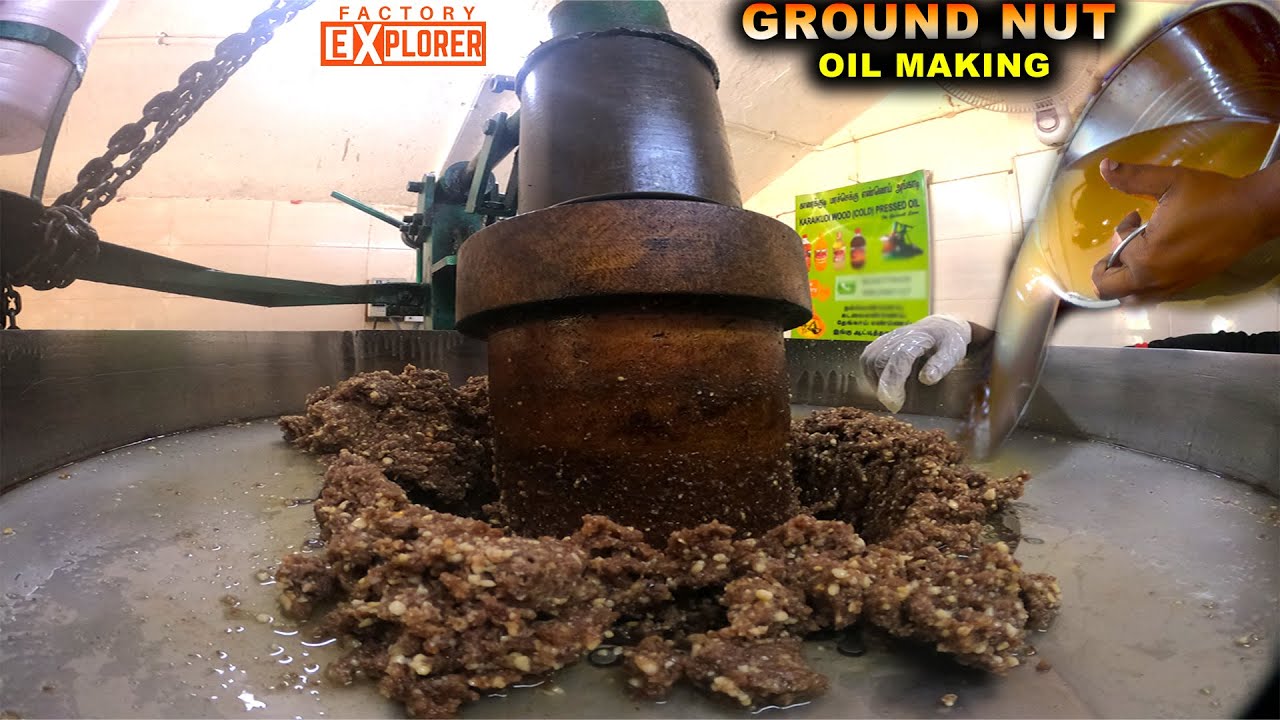 HOW Cold Pressed GROUNDNUT OIL is made (With English Subtitles) | Factory Explorer