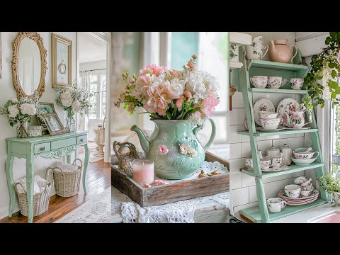 Spring Shabby Chic Elegance: DIY Repurposed Decor for a Charming Vintage Cottage