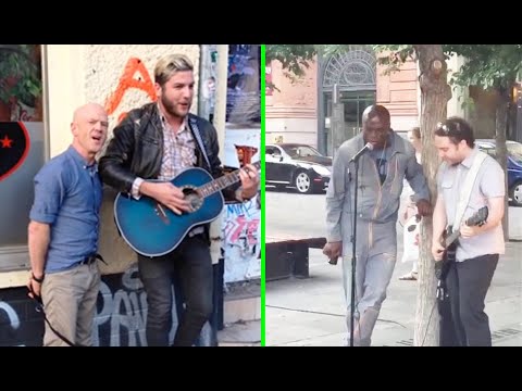 When Celebrities Surprising Street Performers By Joining Them