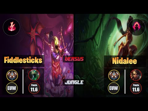 Challenger FIDDLESTICKS [Electrocute] (Jungle) VS  NIDALEE - Challenger EUW Patch 11.6