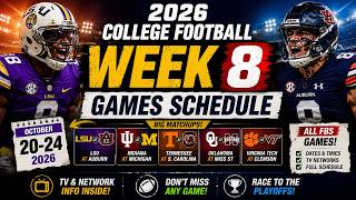 2026 College Football  Week 8 Games Schedule