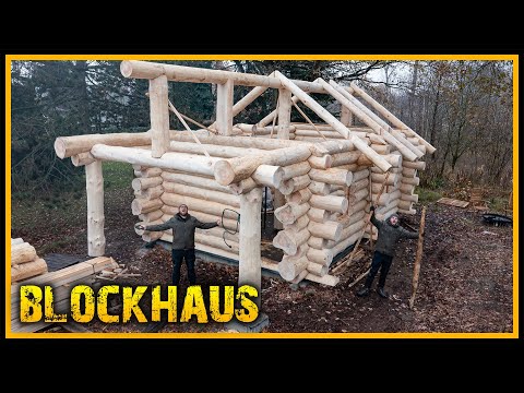 Das Blockhaus - Wir bauen das Dach [Part 4] - Blockhütte Naturstammhaus log cabin