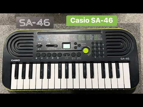 The SA-46,  mini keyboard with 32 keys,8 voice polyphony, 100 tones, 50 rhythm patterns and 10 songs