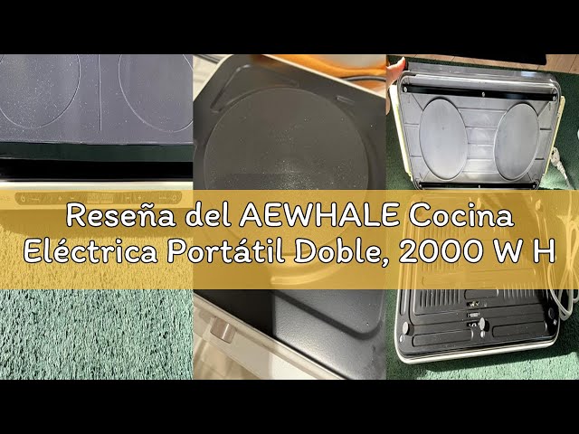 Vídeo relacionado con Aigostar Hornillo Electrico de 2500W, Cocina Electrica Portatil, con 2 Quemadores de 185mm y 155mm de Diámetro, Termostato Ajustable de 5 Niveles, Almohadilla Antideslizante, Adecuada Para Acampar