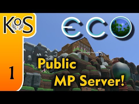 Eco Ep 1: BUILDING A COMMUNITY - Multiplayer - Voxel Builder/RPG - Let's Play