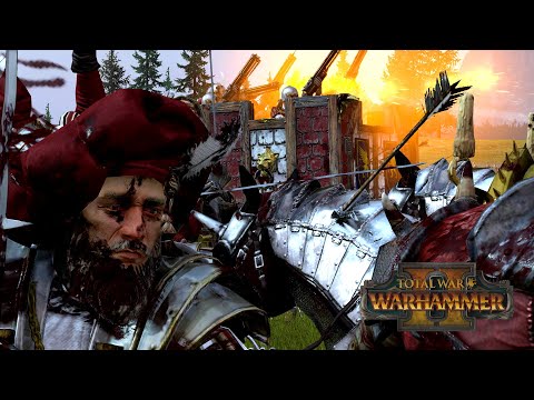 ORCS vs WAGONS - Greenskins vs Empire // Total War: Warhammer II Online Battle
