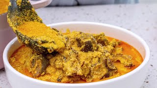 MY EASY AND RICH EGUSI SOUP RECIPE WITHOUT VEGETABLES | NIGERIAN FOOD | THE KITCHEN MUSE #egusisoup