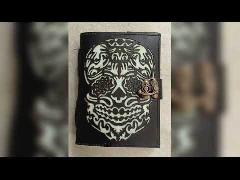 Custom Made Hard Cover Leather Bound Journal With Metal Embellishment