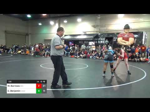 138 Lbs Rr Rnd 4 Melody Barrows Indiana Draw Vs Destiny Benjamin USAW Draw