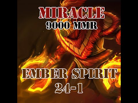 Dota 2 Ember Spirit 24-1 By Miracle | guide | pro | gameplay | highlights