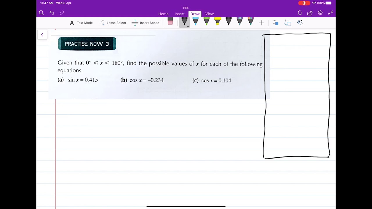Further Trigonometry - Practise 3