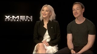 X-MEN: APOCALYPSE interviews - Jennifer Lawrence, McAvoy, Sophie Turner, Evan Peters, Munn