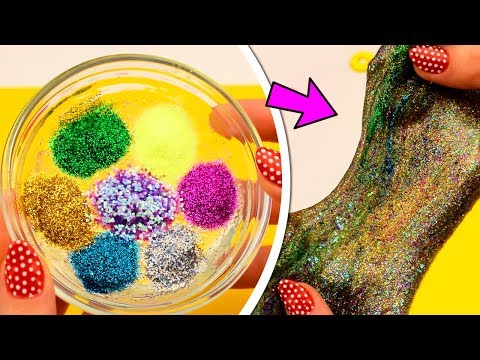 ЛИЗУН С БЛЕСТКАМИ / ПРОЗРАЧНЫЙ СЛАЙМ / Как сделать ГЛИТТЕР СЛАЙМ своими руками