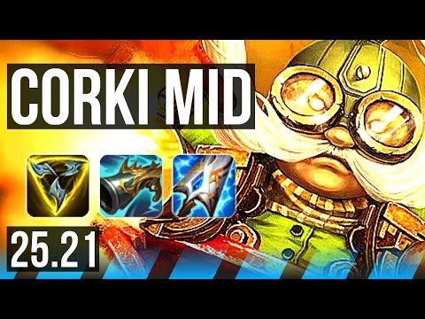 CORKI vs LEBLANC (MID) | Comeback, 12/2/1, Dominating | KR Master | 25.21