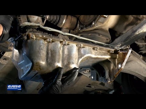 OPEL CORSA 16v (Z12XE) 🔧 Oil pan gasket assembly – Montaje de junta cárter de aceite Ajusa