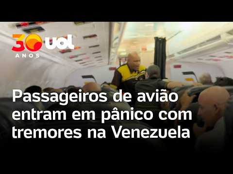 Venezuela: Passageiros de avião entram em pânico durante terremoto em aeroporto; veja vídeo