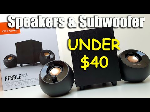 Part of a video titled Creative Pebble Plus Unboxing and Review | BEST BUDGET ... - YouTube