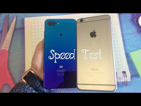 Speed test iPhone 6 plus vs  Xiaomi Mi 8 Lite