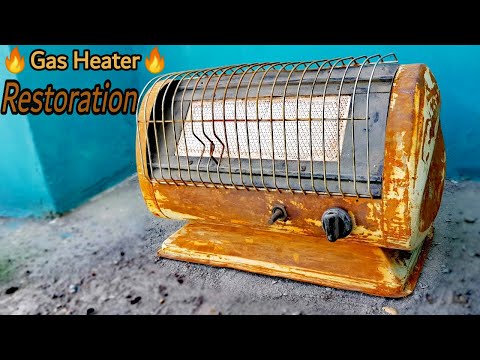 Restoration Old and Rusty Gas Heater | Ancient Heater | Heating Stove |