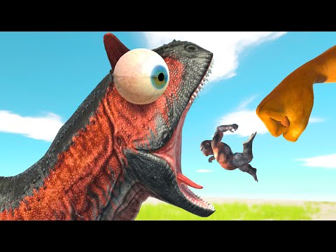 King Kong vs Epic TNT Wall Punch - Dinosaurs T-Rex Fighting - Animal Revolt Battle Simulator