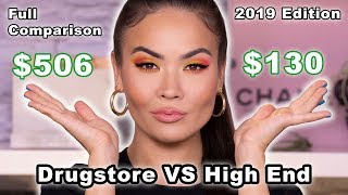DRUGSTORE VS HIGH END MAKEUP - 2019 EDITION - Can you tell the difference? | Maryam Maquillage