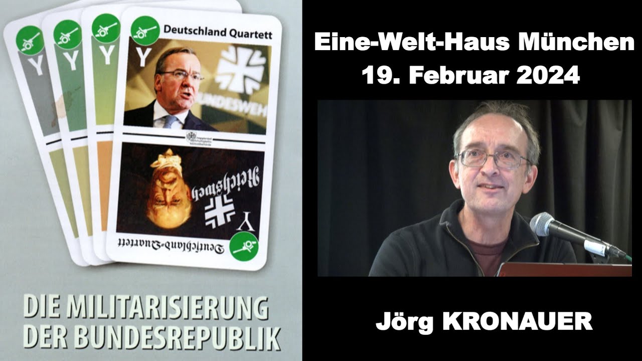 Jörg Kronauer:  Die Militarisierung der BRD -  Vortrag im Eine-Welt-Haus in München am 19.2.2024