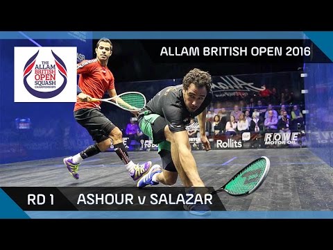 Squash: Ashour v Salazar - Allam British Open 2016 - Men's Rd 1 Highlights
