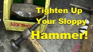 Old farmer&#39;s trick to fix a loose handle.