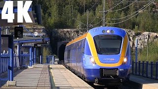 preview picture of video 'Trains Norrtåg X62 Husum Sweden 4K'