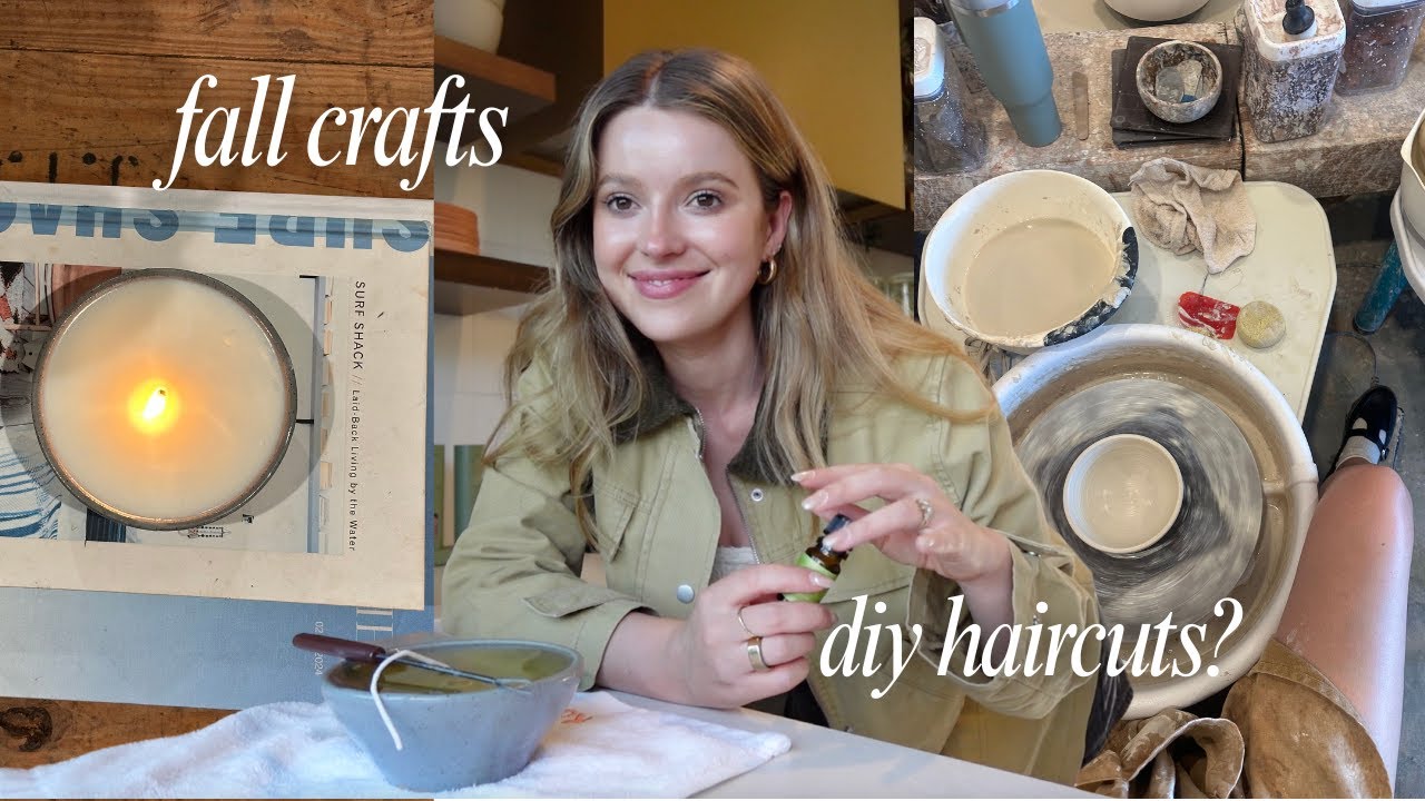 VLOG: making candles, cutting my own hair (oops) + fall vibes :,)