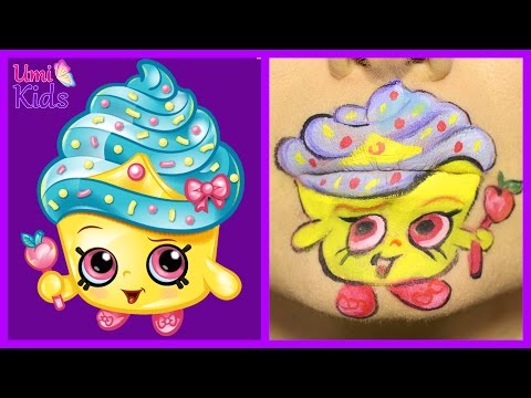 Shopkins Cicibiciler Cupcake Queen Makyajı | Dudak Sanatı | UmiKids Makyaj Videoları Video